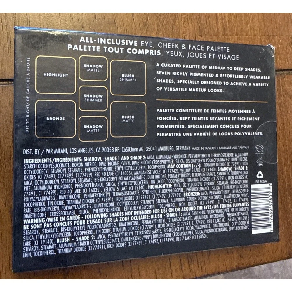Milani All-Inclusive Eye, Cheek & Face Palette, Light to Medium